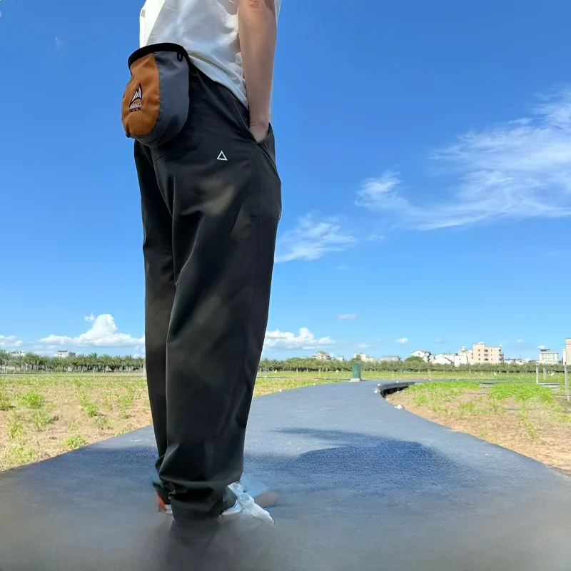 3D Triangular Cut Men's Outdoor Sports Casual Pants Elastic Waist Long Trousers Autumn Winter Straight Leg Polyester Fiber