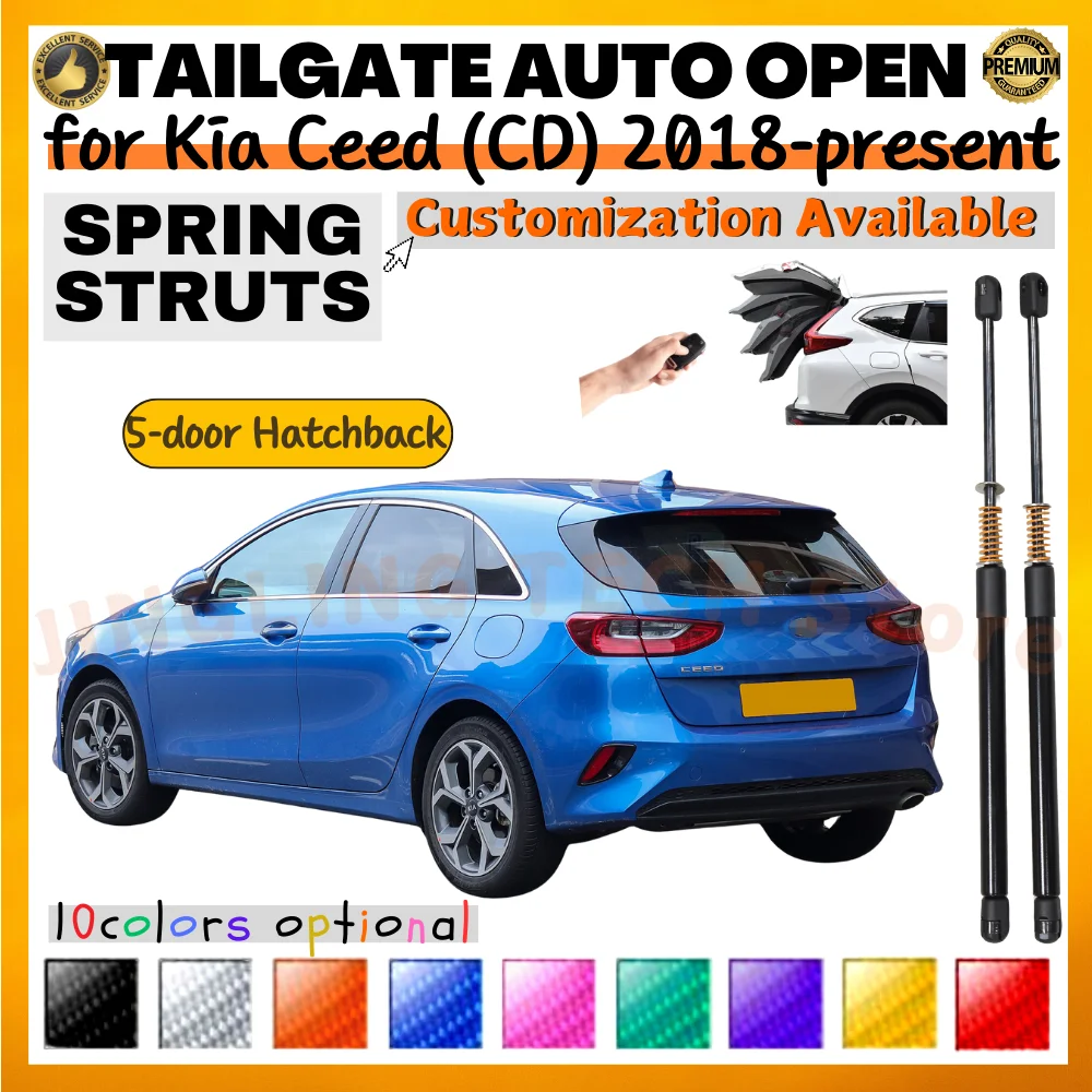 

Qty(2) Trunk Struts with Spring for Kia Ceed (CD) 5-door Hatchback 2018-present Rear Tailgate Boot Lift Supports Shock Absorbers