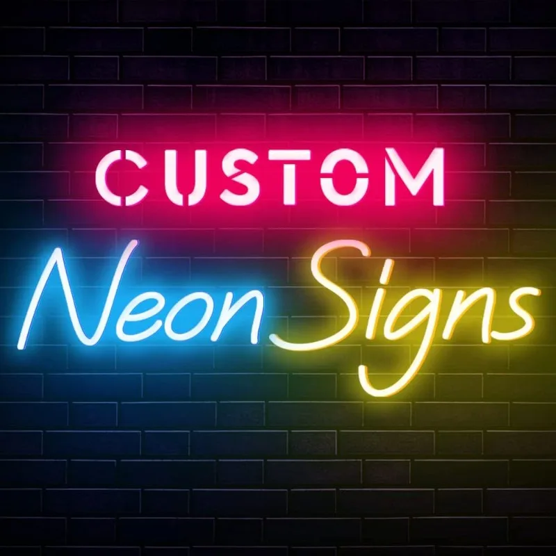 Custom Neon Sign for Wall Decor LED Neon Sign Bedroom Wedding Personalized Glow Pink  Sign  Boy Girl Christmas Decoration Gift