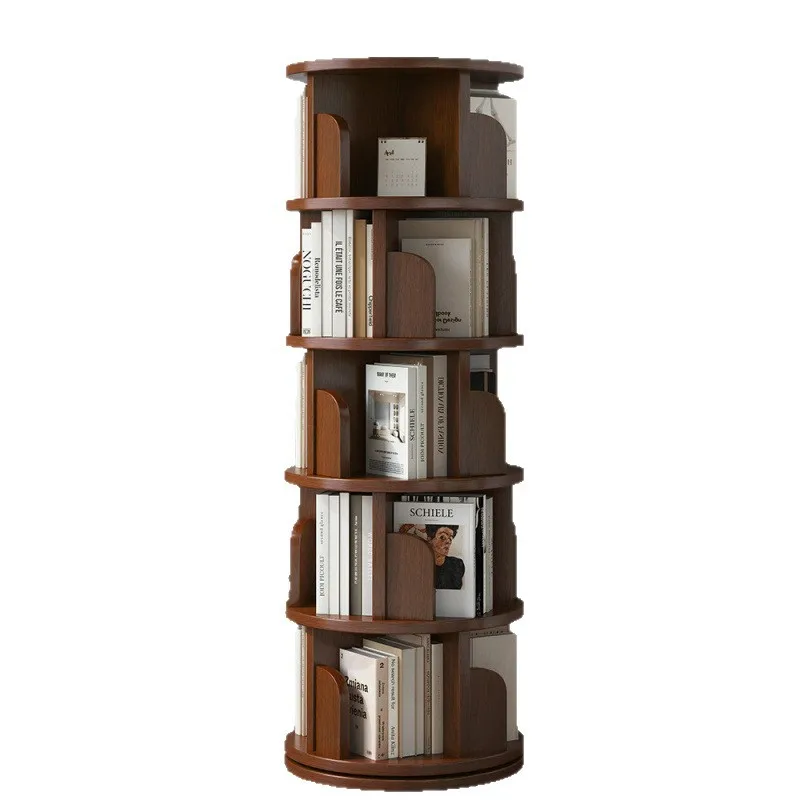 

Rotating simple multi-layer creative home student children's picture book shelf 360-degree bookcase floor shelf