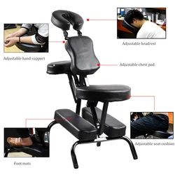 Chaise de tatouage de massage pliable, coussin en cuir portable, meubles de salon de beauté, mode