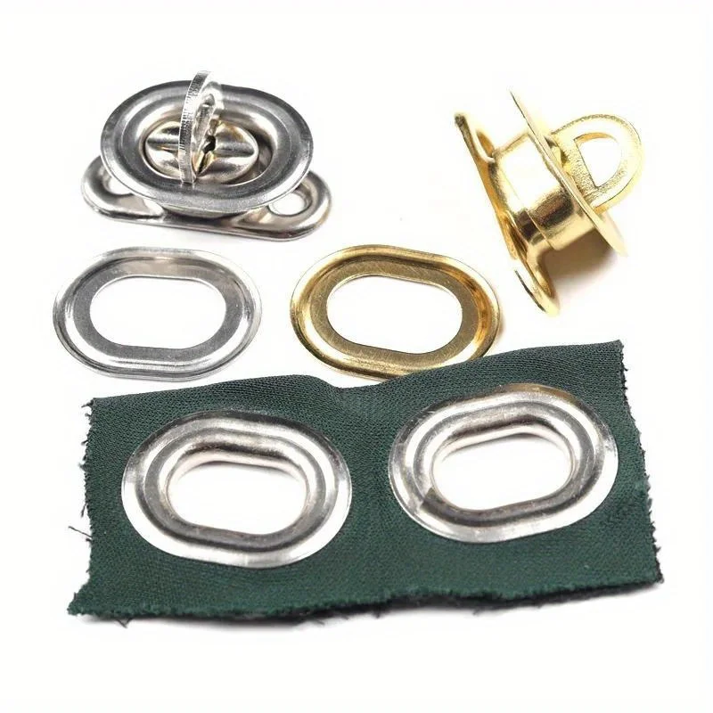 1 Set Kreuzverschluss-Taschenzubehör, Kupfer, ovale Drehschnalle, Messing, drehbarer Riegel, Sonnenschutznetz, Plane, Garten, vertikaler Bildschirm