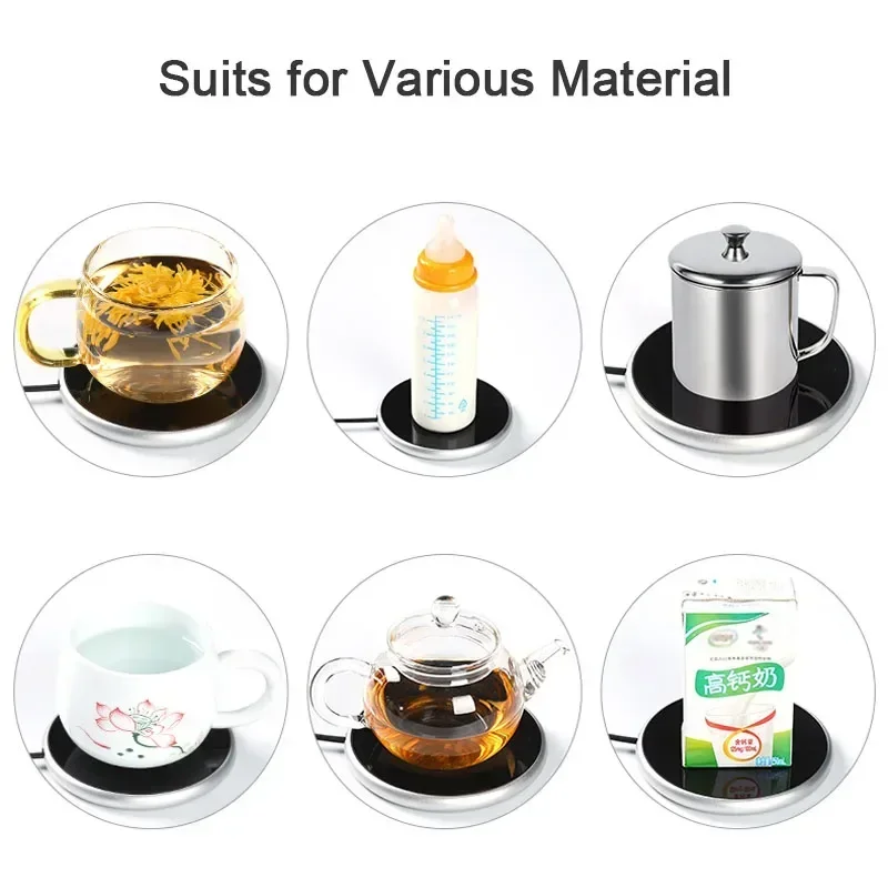 Coffee Mug Warmer with Timer & 2 Temperature Settings Office Smart Cup Warmer Electric Beverage Warmer for Cocoa Tea Water Milk - Image 3