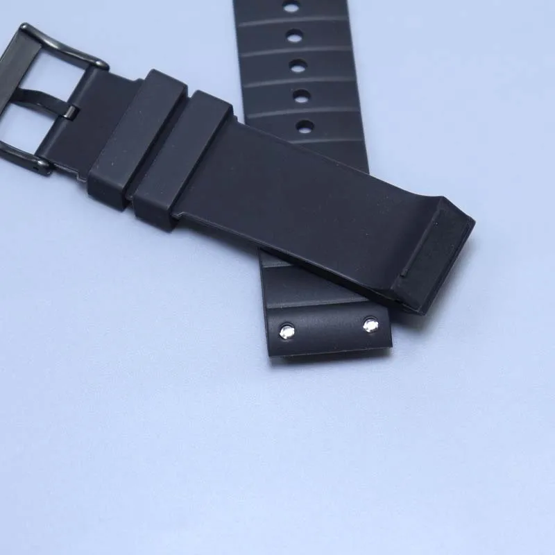 High quality rubber Watchband For Cartier Santos 100 Watch Strap Men's Silicone accessories bracelet 23mm black bands
