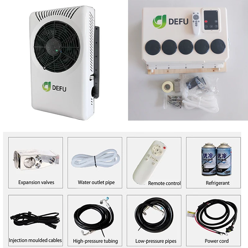 نظام مكيف هواء السيارة الكهربائية الأوتوماتيكية 12 فولت 24 فولت لمقصورة الشاحنة