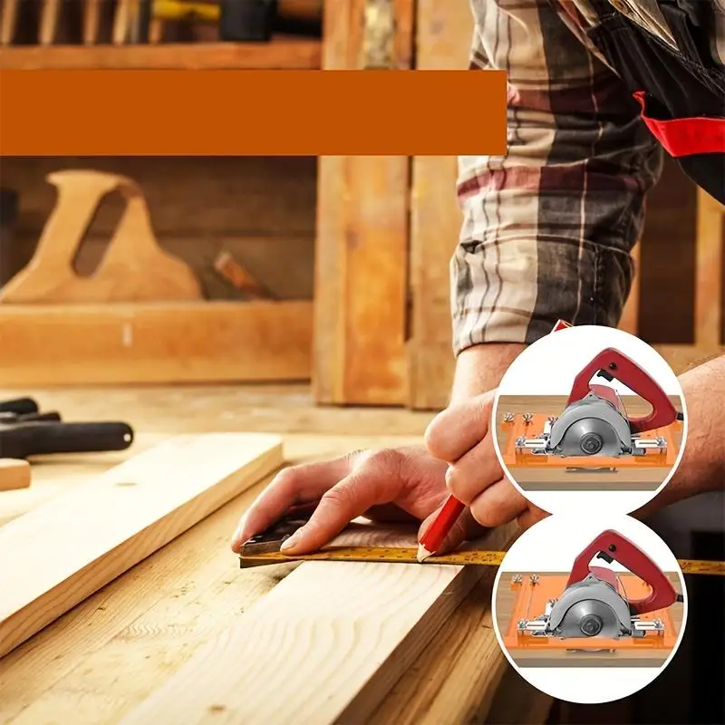 

1 шт. Прочная регулируемая опорная плита для деревообрабатывающих станков, направляющая для циркулярной пилы, износостойкий деревообрабатывающий инструмент для портативных пил
