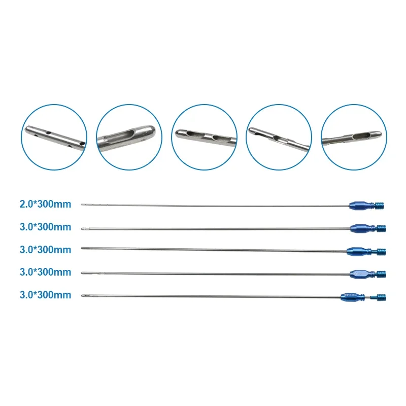 

Канюля для липосакции, трехпортовая игольная канюля с тремя отверстиями для удаления жира, инструмент для липосакции с чистящей трубкой, 5 шт.