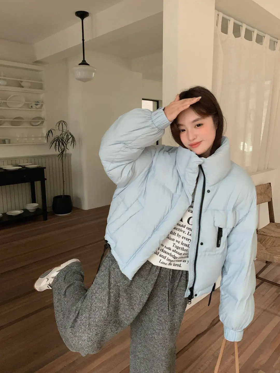 2026 Autumn Winter Women's Short Down Jacket Korean Stand Collar Puffer Jackets Women Warm Fashion Multicolor Thick Outerwear