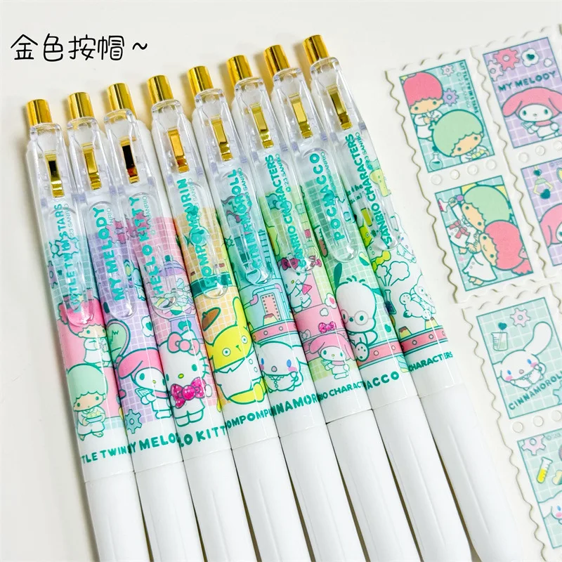 Genuine License Sanrio Series Cartoon Creative Cute Touch Neuter Pen Girl Heart Student Pen Stationery Wholesale Box Office Gift