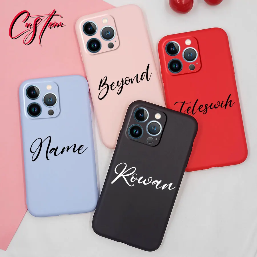 Personalized Custom Case For iPhone 16 17 15 13 14 12 11 Pro Max Plus XS X XR 12 13 Mini 16e 6 6s 7 8 SE Air 17Pro Cover Text