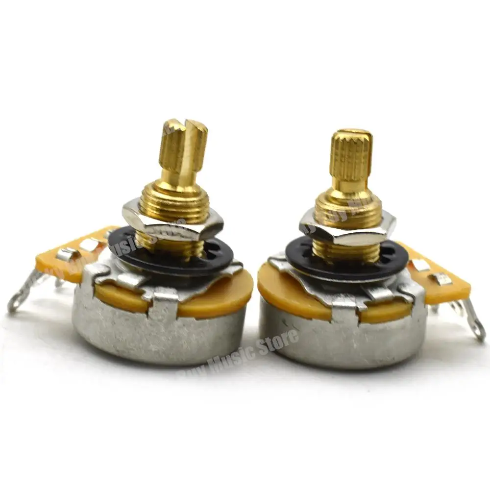 مقياس جهد حجم عمود النحاس للجيتار الكهربائي 10 قطع من النحاس النقي مقياس جهد الجيتار A500K A250K B500K B250K #4