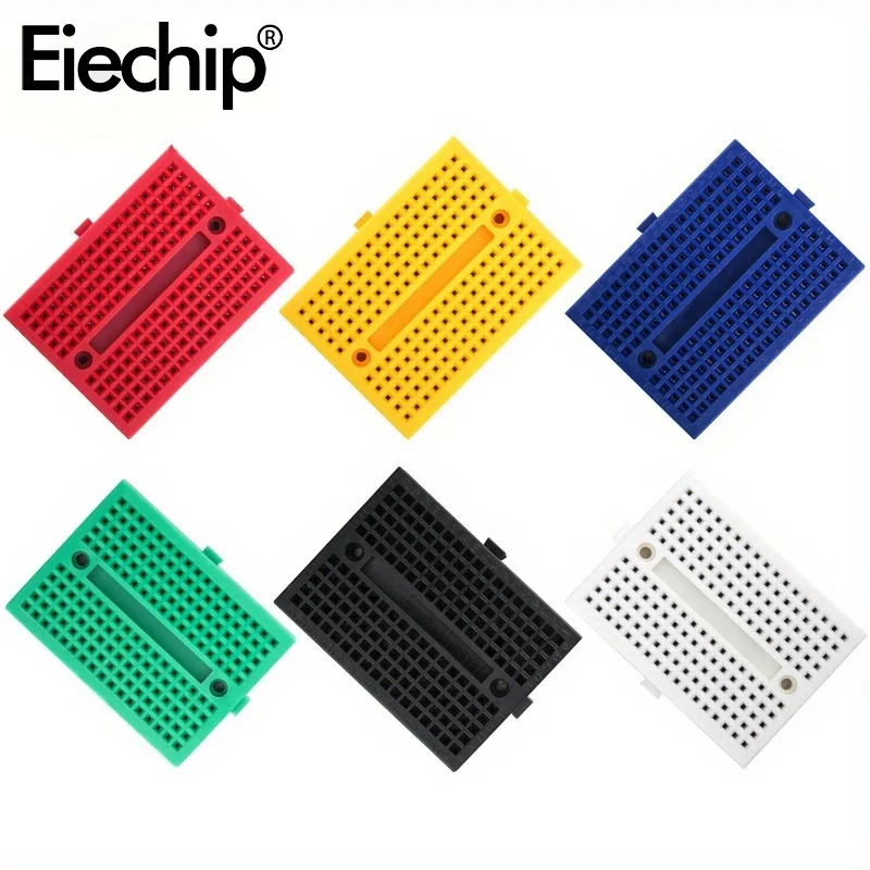 1/6pcs SYB-170 Mini Solderless Prototype 35*47mm Prototype Test Board 6 Colors ，170 Tie-points PCB Boards Set image 3