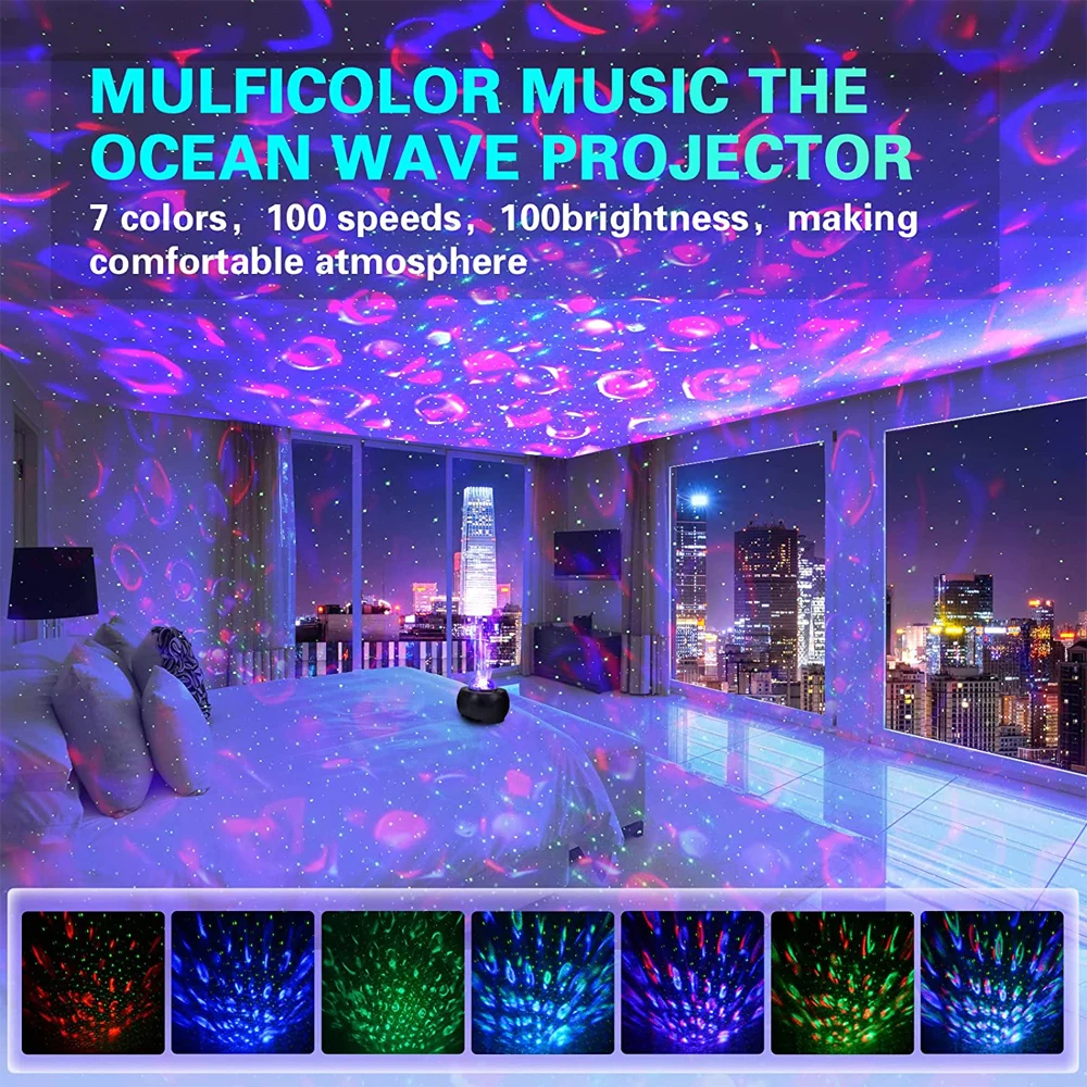 Galaxy Star Projector Night Light with Bluetooth Remote Control Nebula Starry Light for Decorate Room Projector Birthday Gift