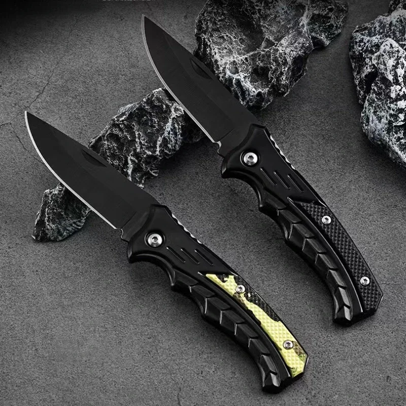 New outdoor folding knife, multifunctional stainless steel EDC knife, camping survival knife, convenient to carry