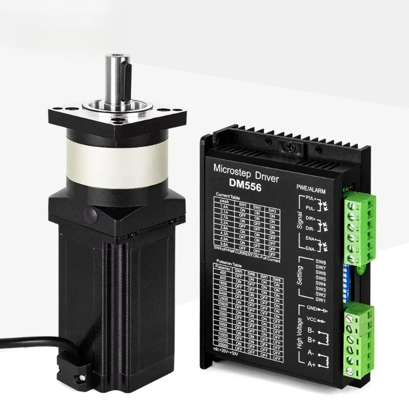 57x57x100mm 2.2N.m 4A 1.8 High Precision 10:1 Planetary Gearbox Nema 23 Hybrid Stepper Motor CE ROHS Certified Flange