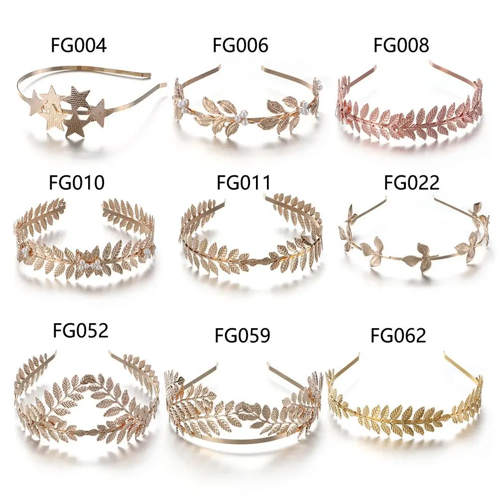 Retro Crowns Tiara Hair Jewelry Wedding Hair Accessories Leaves Hair Bands Hair Hoop Bride Headbands