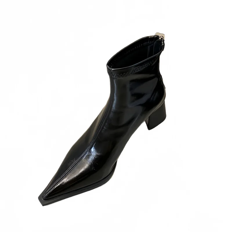 Women\'s Mid Calf Boots Luxury Designer Pointe Shoes Boots-Women Winter Footwear Fashion Med Rock Pointy 2024 Mid-Calf Ladies R