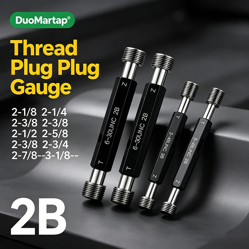

DUO Martap 1PCS 2B 2-1/8 2-1/4 2-3/8 2-1/2 2-5/8 2-3/4 2-7/8--3-1/8--UN/F/S/C/EF America Standard Fine Thread Plug Gauge Measure