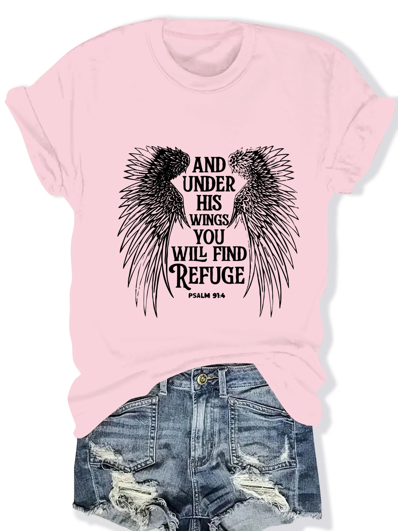 

Fashionable Ladies round Neck Short Sleeve T-Shirt with Letter Pattern Print Casual Comfortable Women's Top