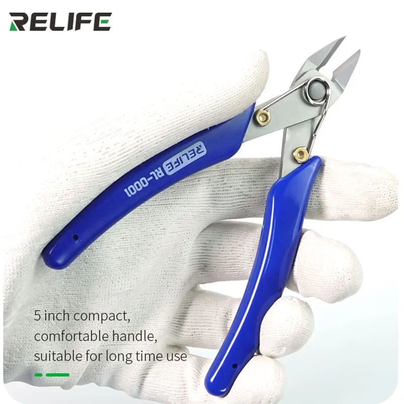 RELIFE RL-0001 Alicates de Corte Diagonal de Alta Dureza y Precisión para Corte de Cables Electrónicos, Cortador de Cables para Reparación de Teléfonos 2
