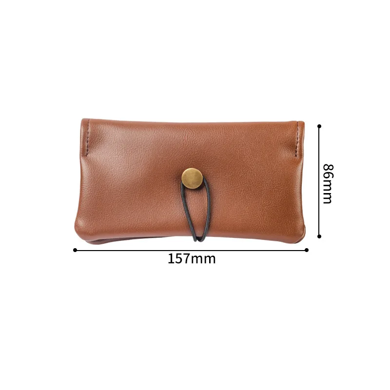 Multi-functiona Retro PU Leather Tobacco Pouch Case Bag Cigarette Smoking Paper Tips Holder Wallet Storage Bagg - view 5