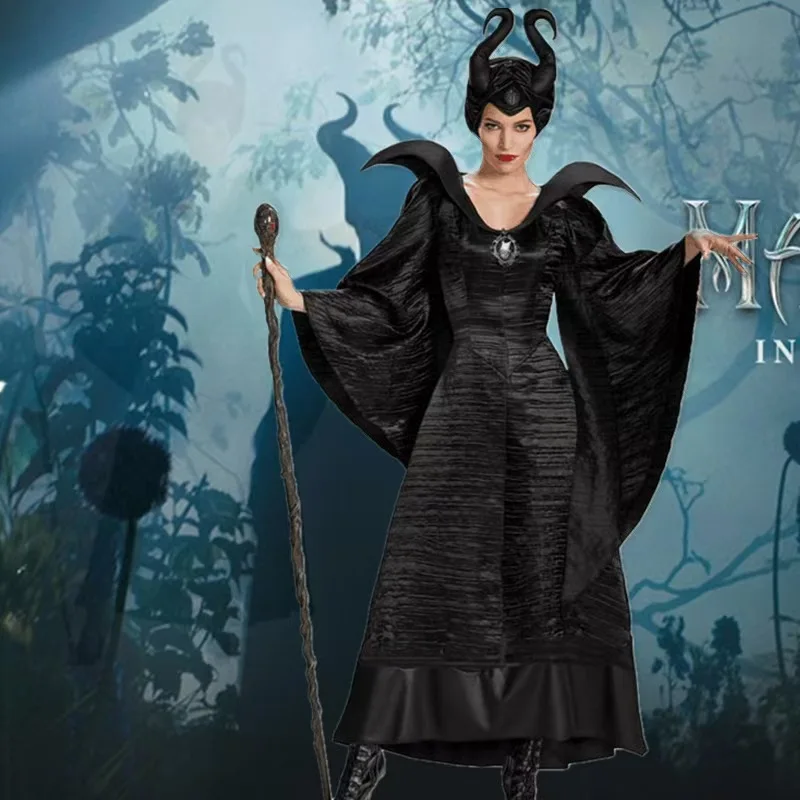 Black Witch Costume Halloween Party Show Costume Export Game Uniform Maleficent  Anime Cosplay Halloween Costumes for Women