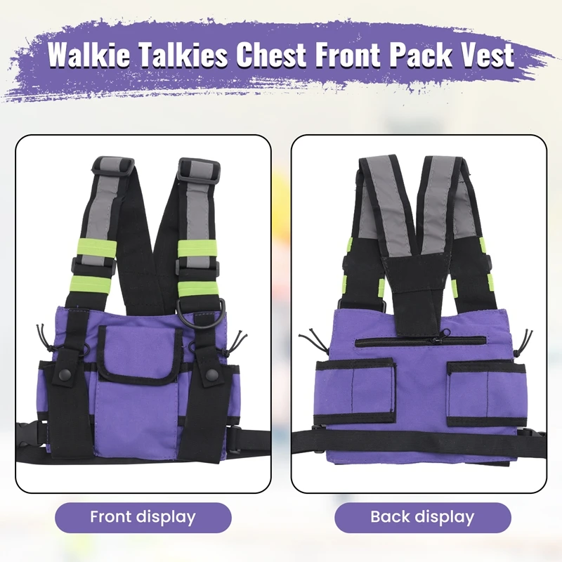 Walperforated Talkie Double Chest Bag, Radio Casting, SFP Holder Bag, GlaRig, Front Pack, Powder Case