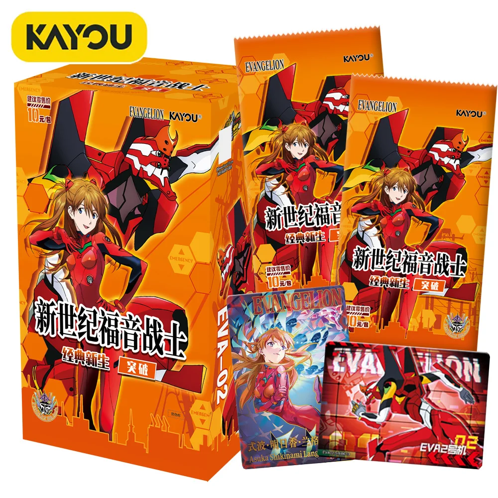 

Original Kayou Evangelion Collection Cards Anime Figures Q-version Casual Daily Special Theme Cards Toys Hobbies Gifts for Kids