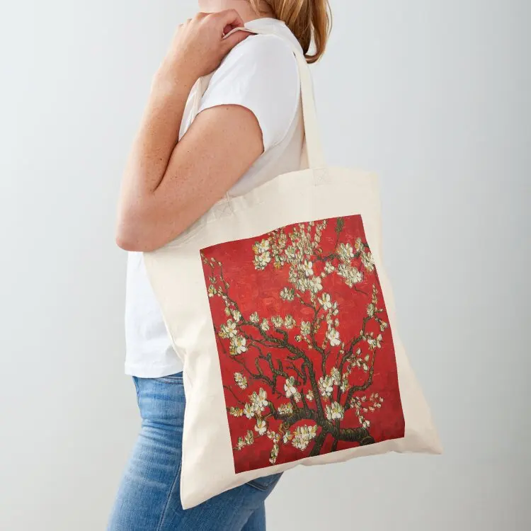 

Van Gogh. Red Sakura Cherry Blossoms Tote Bag canvas tote Candy bags custom bags canvas tote bags