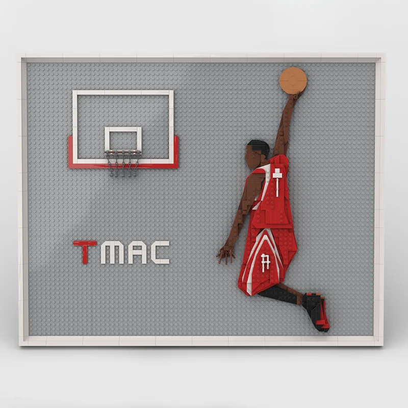 

916 шт. MOC спортивный баскетбол НБА Звезда Т Мак модель строительные блоки рождественские подарки строительство DIY идея игрушки творческое образование