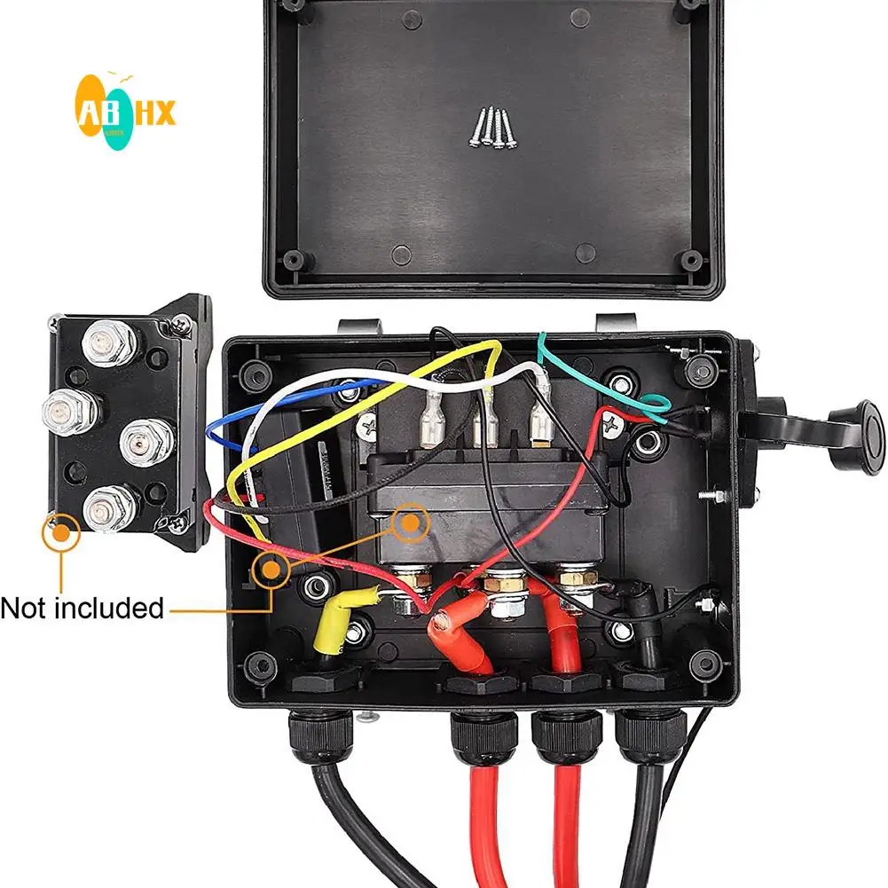 

ABHX-Winch Solenoid Relay Control Contactor Box For Electric ATV UTV Winch 12V