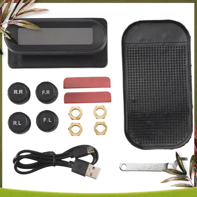 

NEW Temperature Warning With 4 External Sensors Car Tyre Pressure Monitor Tire Pressure Monitoring System