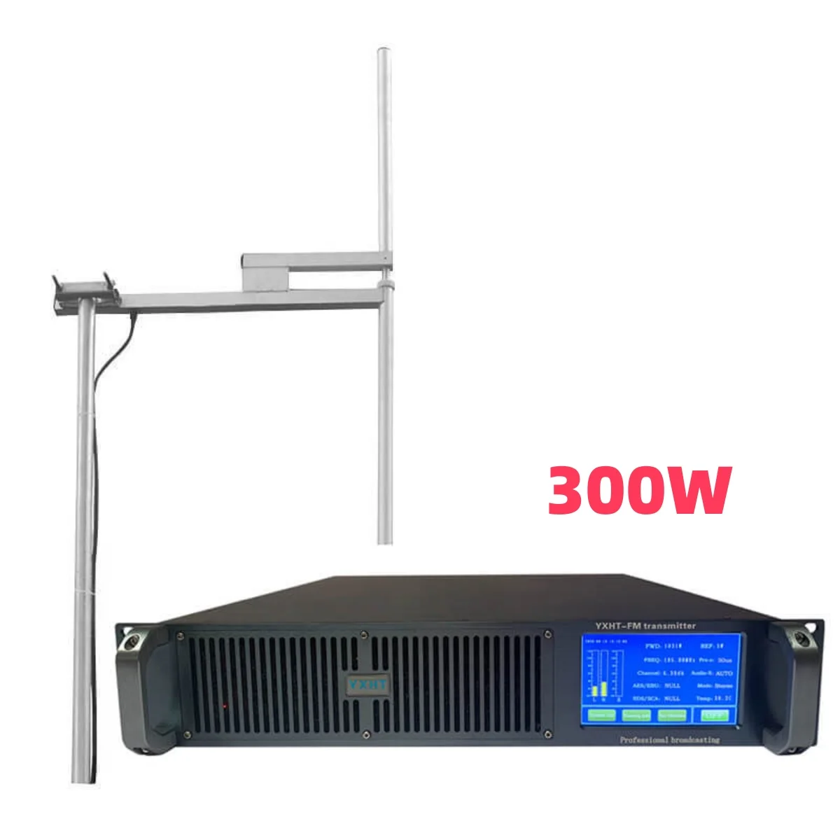 Digital Warranty 6 years Touch Screen YXHT-2 300W FM Transmitter + 1-Bay Antenna Total 2 Equipments