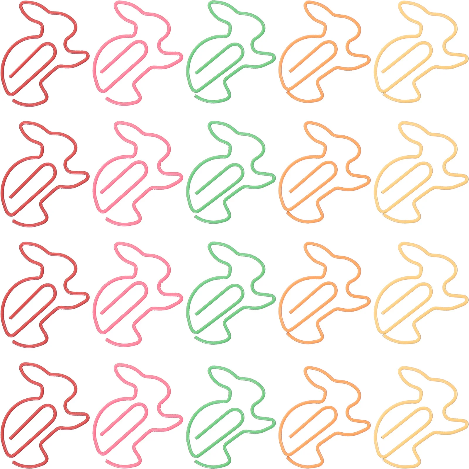 

20 Pcs Paper Clips for Office Clamp Rabbit Binding Pin Creative Decorative Metal Bookmark