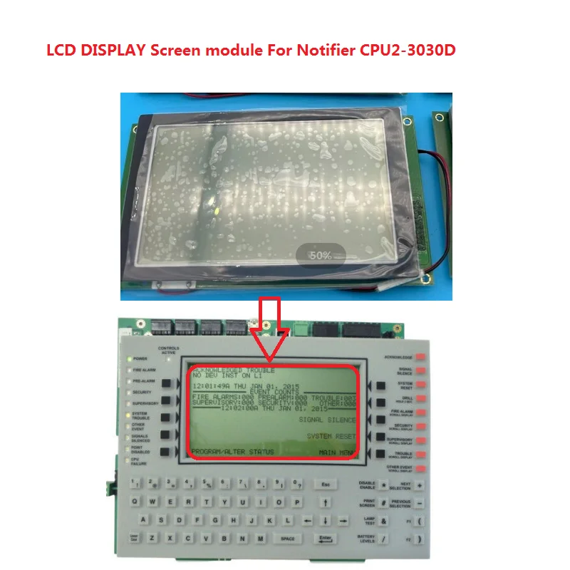 LCD DISPLAY Screen module For Notifier CPU2-3030D rapair