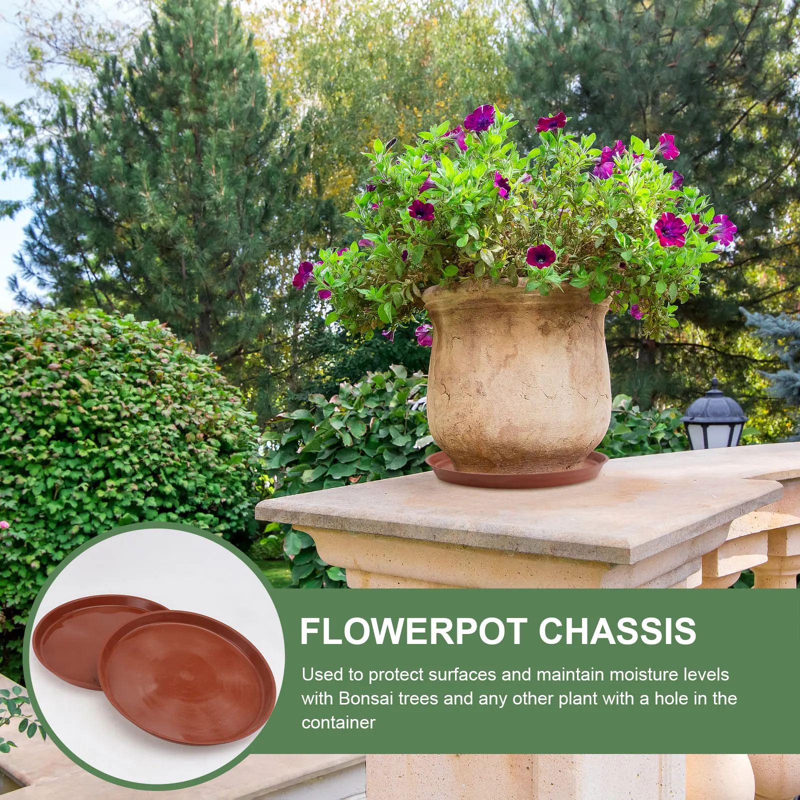 

10 шт., подносы для цветочных горшков, блюдце для растений бонсай, термостойкий нескользящий прочный пластиковый поднос для суккулентов для маленьких растений, красный