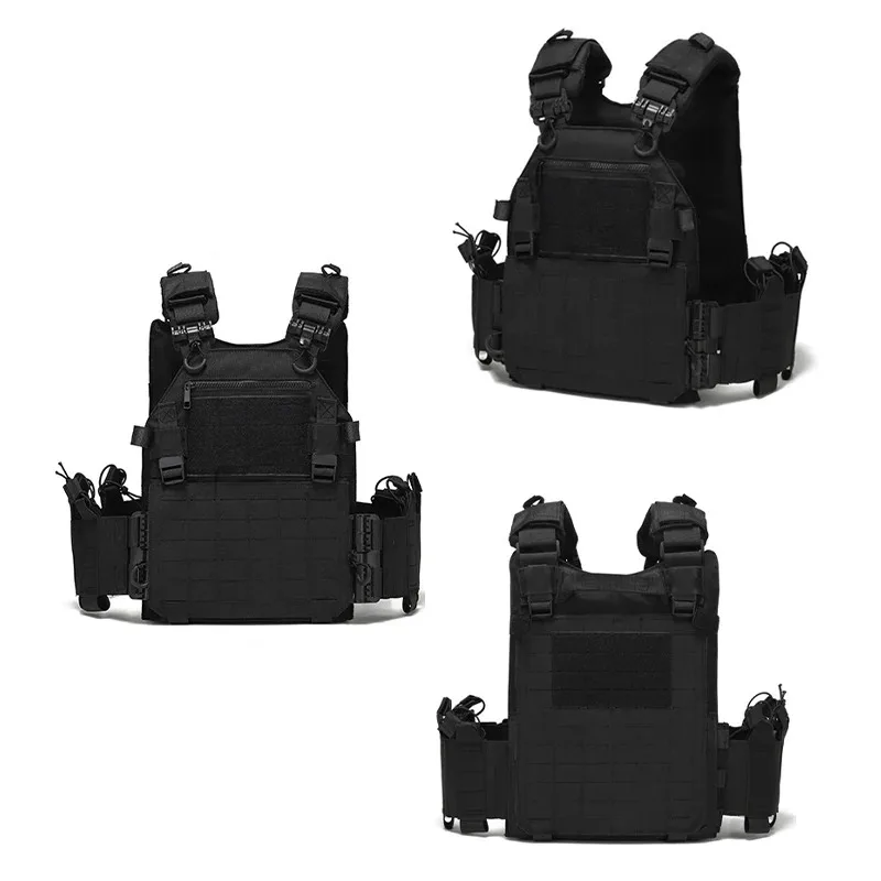 Imagem -05 - Colete Tático de Liberação Rápida Colete Masculino de Caça Placa Transportadora Equipamento de Peito Armadura de Combate Treinamento cs ao ar Livre Colete Airsoft