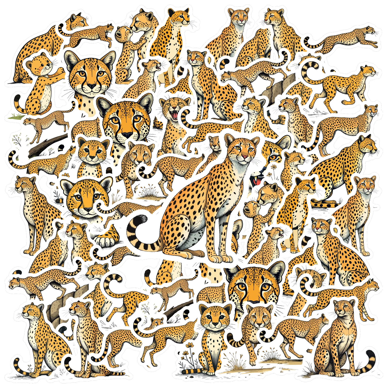 

35-100 шт. реалистичные наклейки с дикой природой, наклейки с животными, животными, наклейки с дикой природой для DIY телефона, ноутбука, скрапбукинга, велосипеда