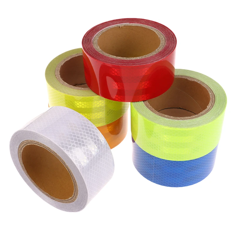 

High Intensity Reflective Adhesive Tape 5cm*10m Diamond Grade Red White Yellow Waterproof Car Stickers Reflectors Strip For Truc