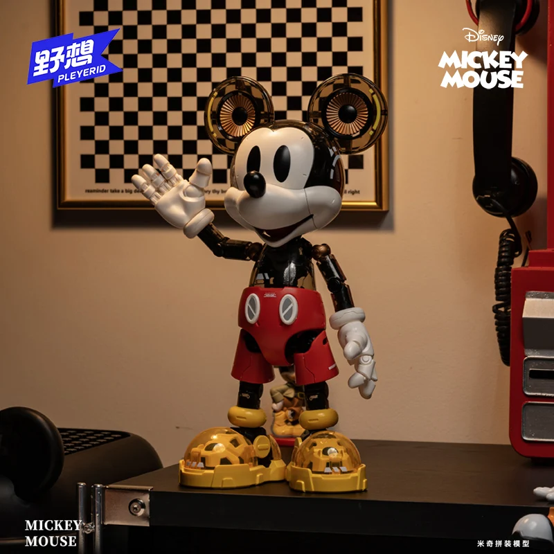

Коллекционная фигурка Disney Cyber Mickey, домашний декор, сборка, игрушка в подарок, аниме, тематические строительные блоки, модель, деталь дисплея