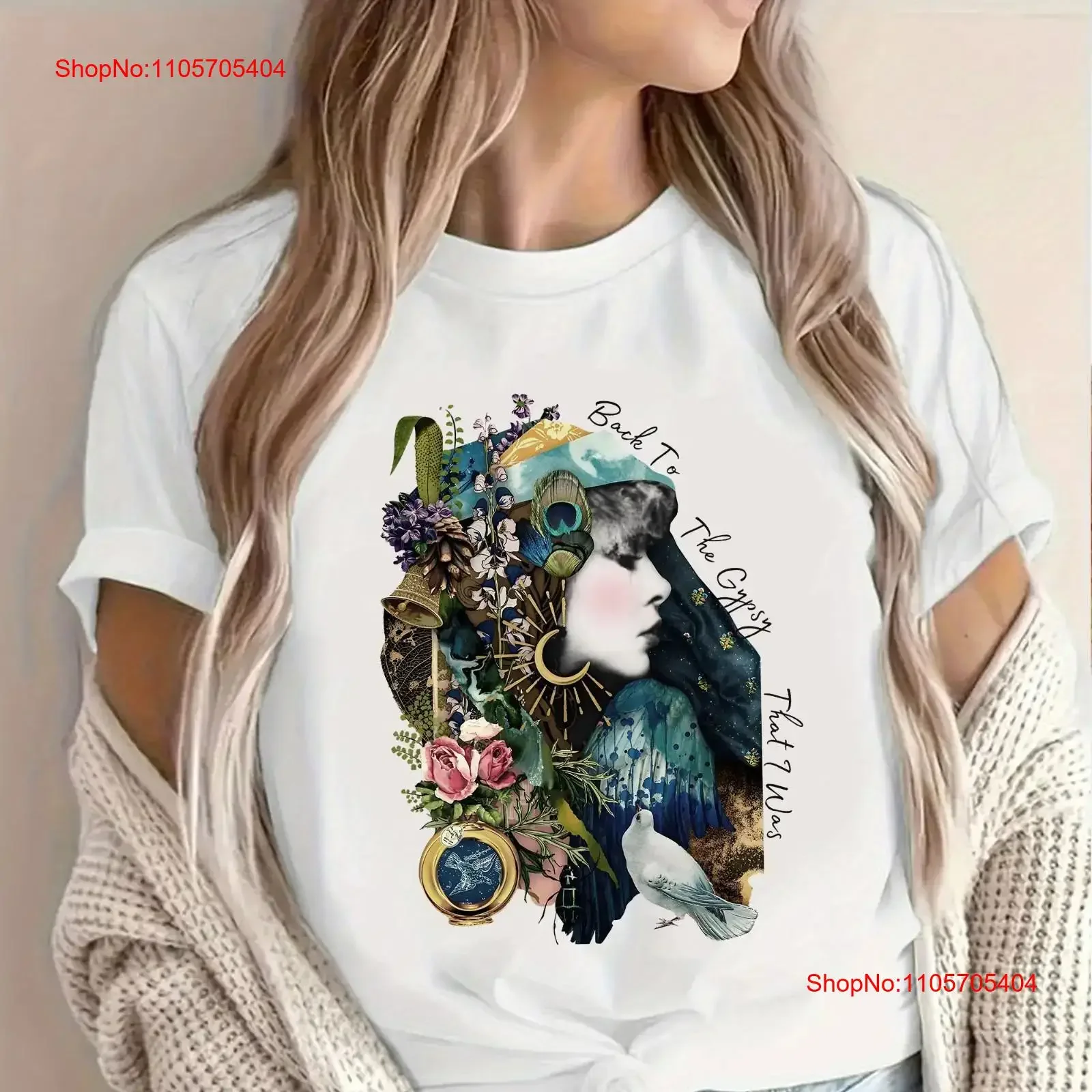 Vintage Stevie Nicks Gypsy T Shirt Back to The That I Was Fans long or short sleeves vintage Washed fashion graphic Stylish
