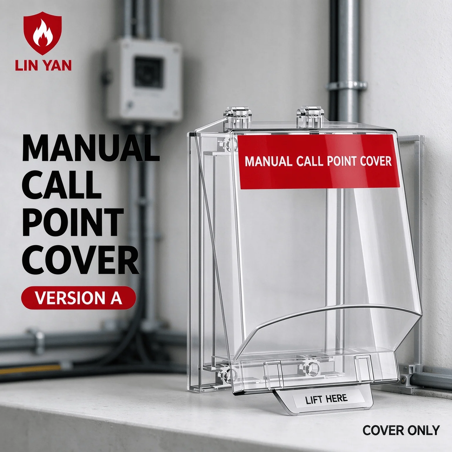 IP67 Waterproof PC Cover Fire Alarm Pull Station Impact Resistant Safety Guard Protective Enclosure for Factory School Use