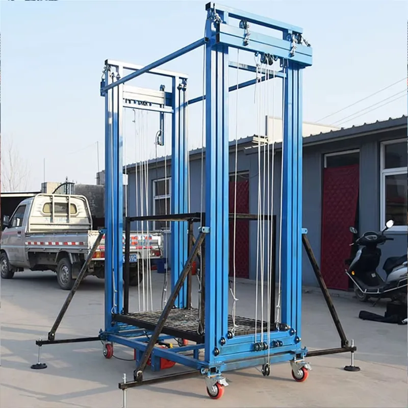 500KG Mobile Portable Electric Scaffold Lifting Small Elevator Lift for Construction2-8m Electric Scaffolding Lift