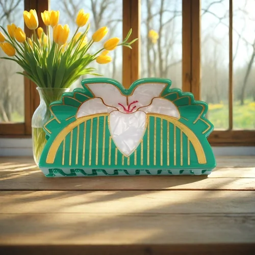 Imagen 2 del producto 1 pieza/6 piezas de pinza para el pelo de dibujos animados de Disney ""Mulan"", pinza para el pelo de acetato, una horquilla elegante y Retro para moños de mujer