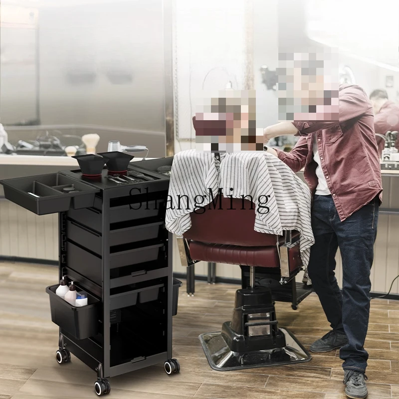 SM hairdresser locker barber tool storage barber shop cart with door perm and dyeing tool cart