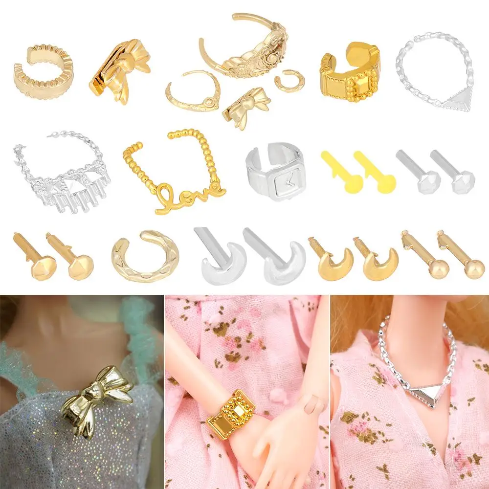 Multistyles 1/6 1/3 1/12 Jewelry Clothes Accessories Doll Party Earring Necklaces Crowns Bracelet Girl Gift Toys