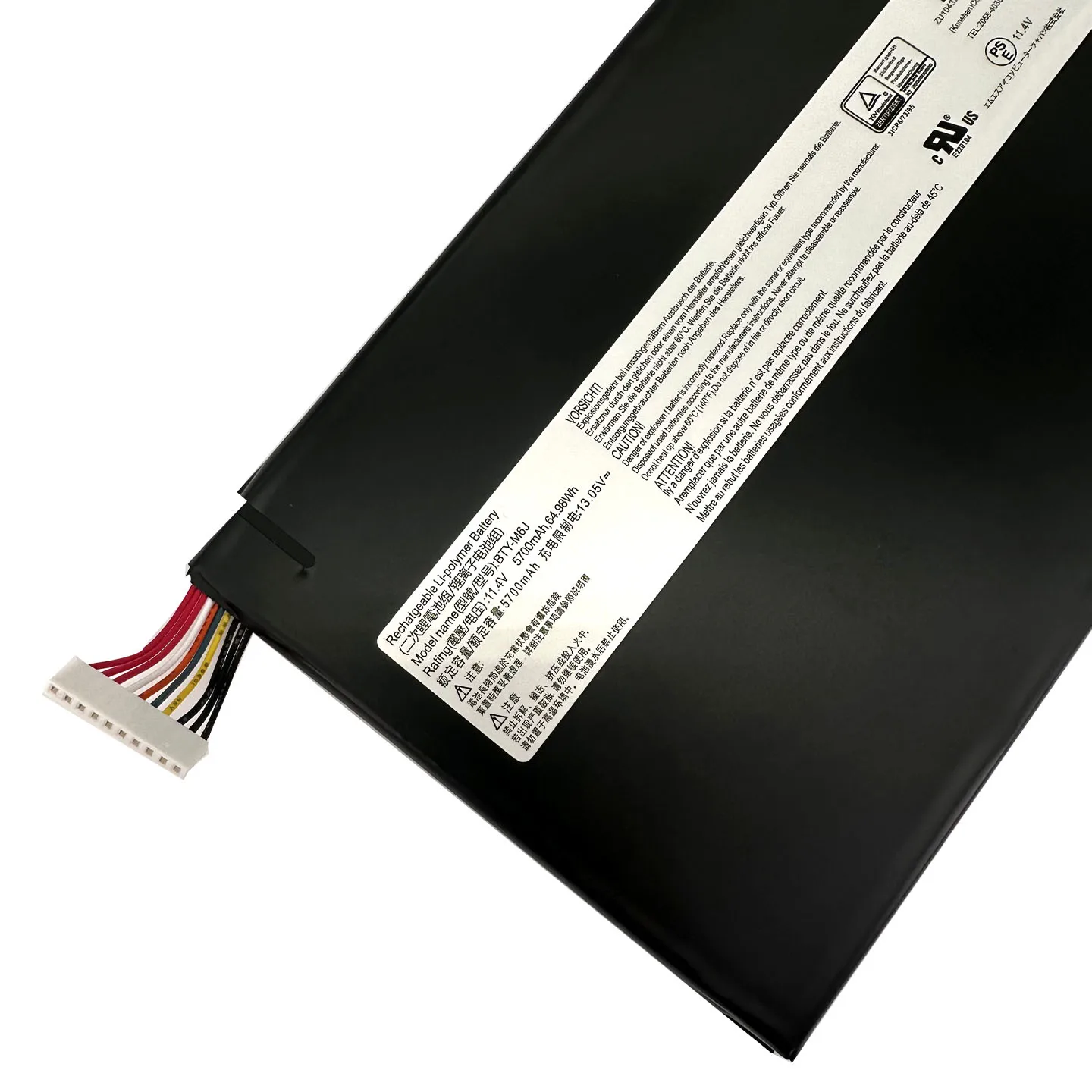 BTY-M6J 11.4V 64.98Wh 5700mAh Battery for MSI GS63VR/GS73VR Stealth Pro - BP-16K1-31 9N793J200