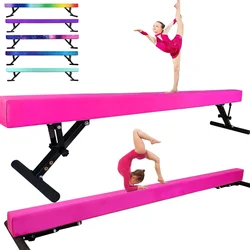 factory price Good quality foldable height-adjustable wood Gymnastics balance beam for gym Training