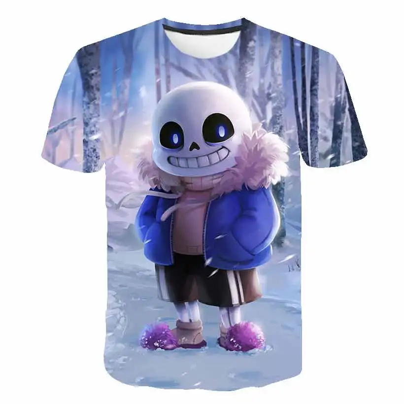 Summer New Undertale T-Shirts Cartoon Game 3D Print Streetwear Men Women Fashion Oversized T Shirt Sans Kids Tees Tops Clothing