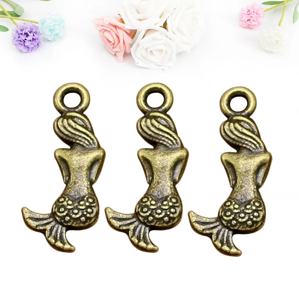 

20 шт. ретро-подвесок из сплава в виде русалок, фурнитура для изготовления украшений своими руками, для ожерелий, браслетов, скрапбукинга, декора телефонов, подарок
